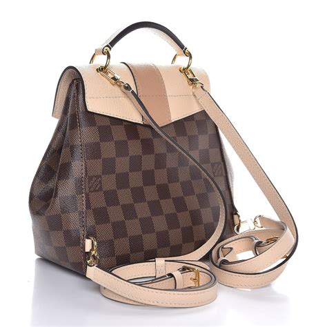 louis vuitton damier ebene clapton backpack cream|louis vuitton damier ebene wristlet.